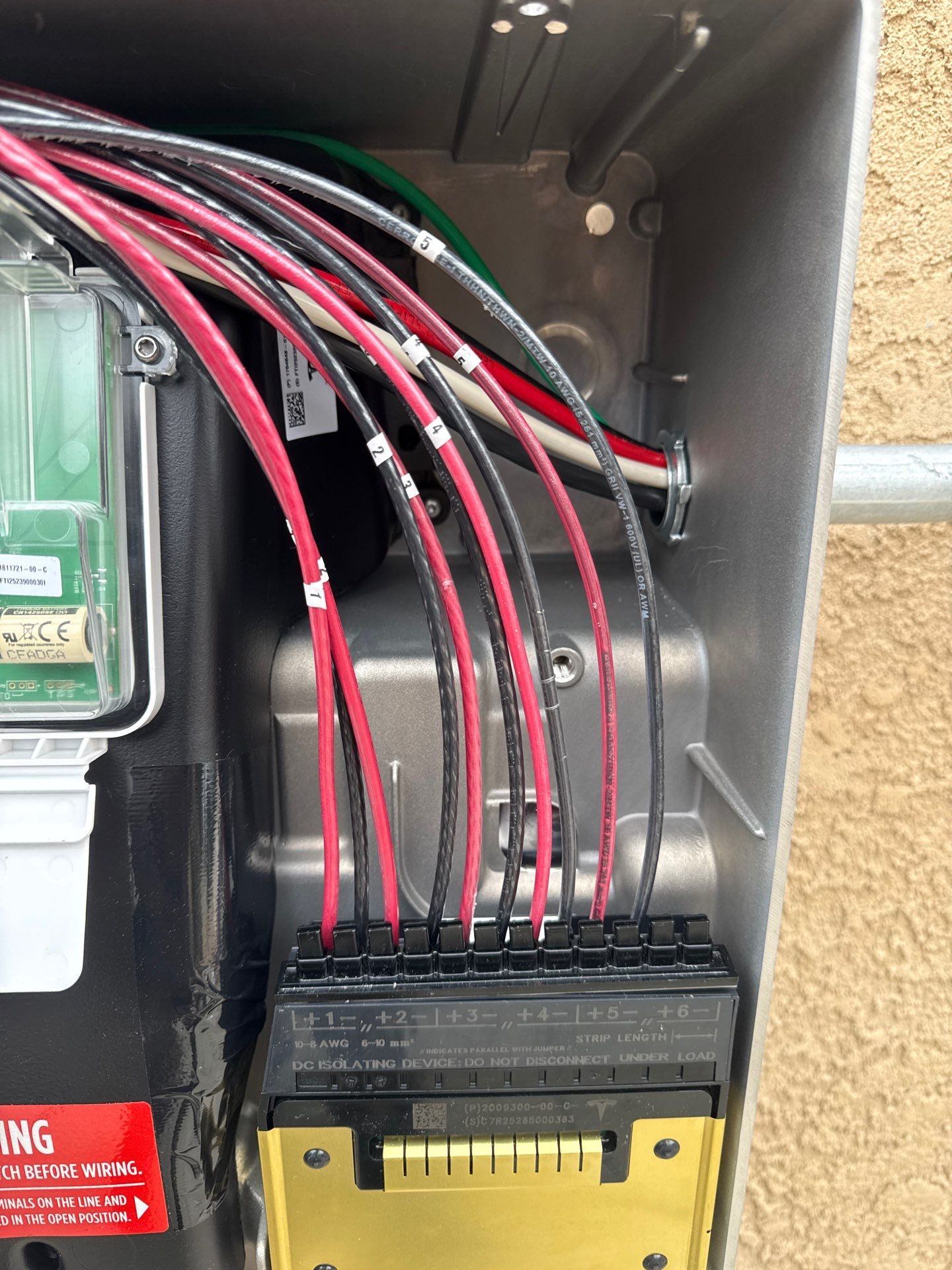 Tesla Powerwall 3 DC wiring and string connections — Robbins Energy install detail